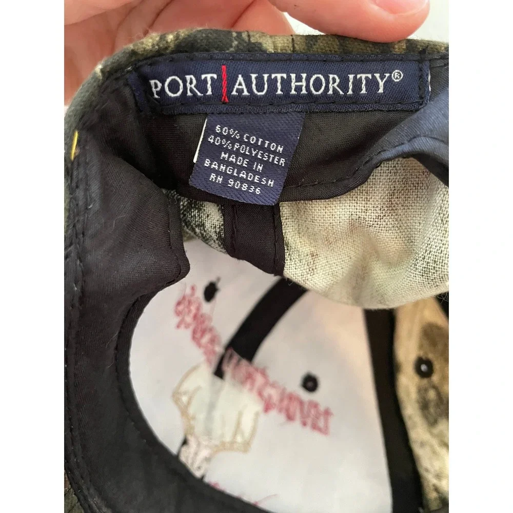 Livingston Bridge Hunt Club Camo Hat Pink Deer Skull Embroidery Port Authority
